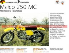 MAICO 250 MC 1975 Fiche Moto