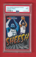 Carte Gradée Basketball Nba 2023 Hoops Premium Stock Lebron James #17 PSA 9