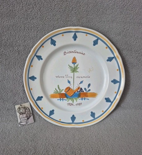 Assiette bicentenaire fait - assiette,