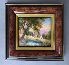 Petit tableau en ÉMAUX de LIMOGES signé ROUBY