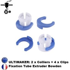 2 x Colliers + 4 x Clips Fixation Tube Extrudeur Bowden Ultimaker Imprimante 3D