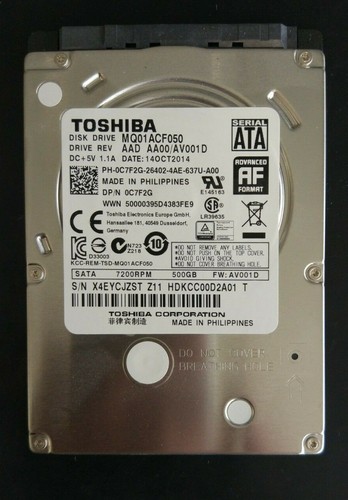 Disque dur toshiba - 500, go