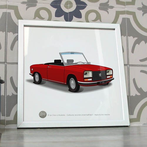 Poster peugeot 304 - poster, cabriolet