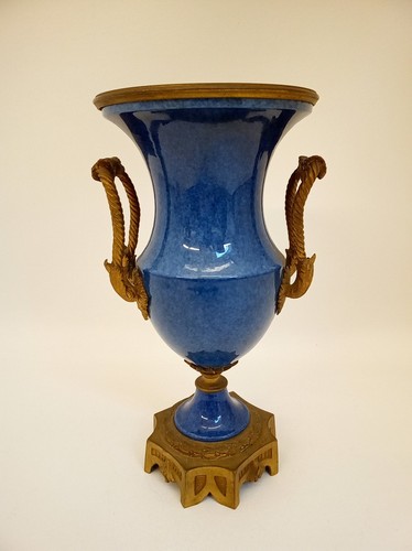 Antique blue porcelain vase