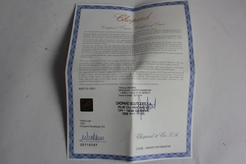 Chopard garantie pour bracelet - chopard,
