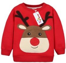 Bébé Sweat-Shirt Noël Pull-over Enfant Épais Sweatshirt Tops fille & Garçon