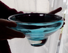 Cristal de Suède XXe  Superbe Grande coupe D : 25 cm