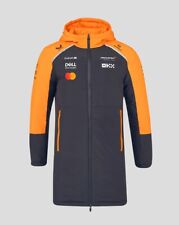 Mclaren F1 2025 Officiel Équipe Long Rembourré Matelassé Veste Gris Sans GB Ship