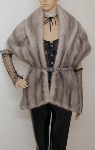 Real mink fur blue silver - fur,
