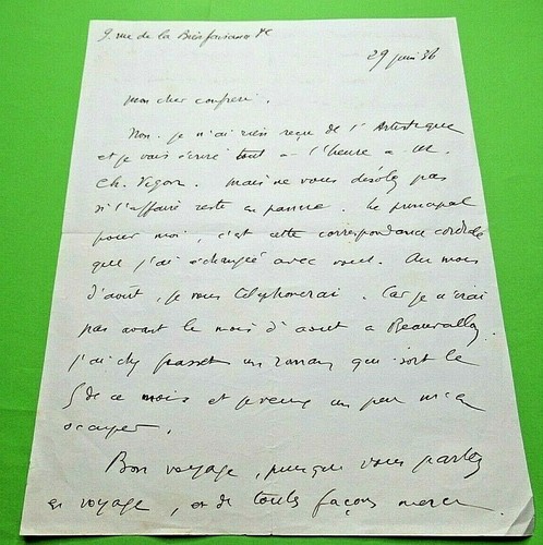 Rene jouglet autographe - jouglet,
