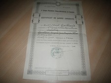 Certificat de bonne conduite du 4 GEAMC France année 30