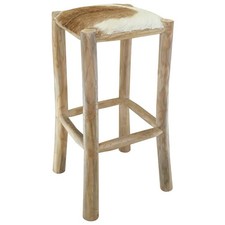Teck Tabouret de Bar Cuir de