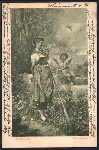 Carte postale artiste hans - postale, d'artiste