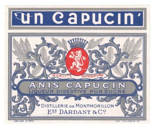 Ancienne étiquette anis - étiquette,