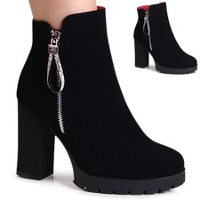 Bottes À Talons En Velours Pour Femmes Avec Paillettes