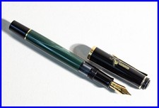 PELIKAN M 200 EXPO 2000 Stylo À Plume En Vert Marbré & Noir Avec M Acier