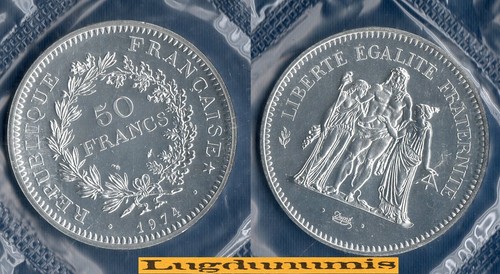 Fdc 1974 francs hercule - 1974, 50