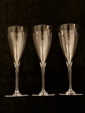 3 Verres à vin en cristal de