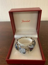 Bracelet Médicis argent bleu ciel et cristal Baccarat