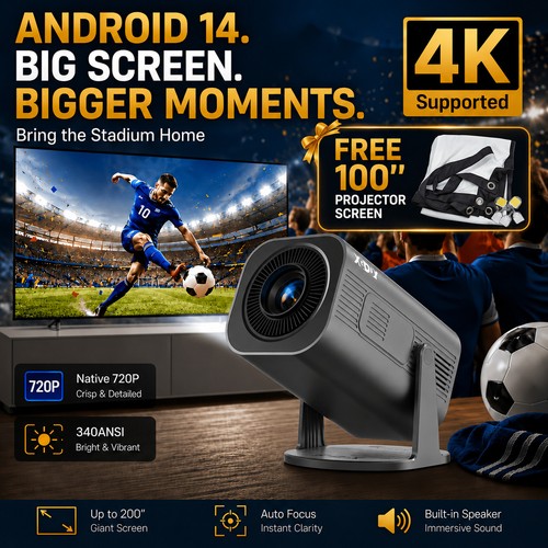 Xgody gimbal pro beamer - gimbal, 4k