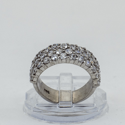 Bague argent étincelant - en,