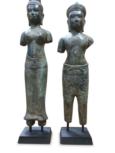 Bronze statue khmer roi - khmer,