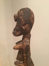 Senoufo ? statue africaine ancienne fétiche femme enceinte art premier 