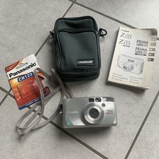 Appareil Photo Argentique Compact Canon Prima Super 155 zoom /pile neuve + étui