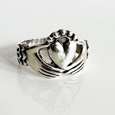 Bague de Claddagh Signé TOULHOAT Argent Coeur Amour Amitié Bijou Celte Irlande