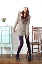 Collants fantaisies plaid carreaux violets écossais tartan jacquard