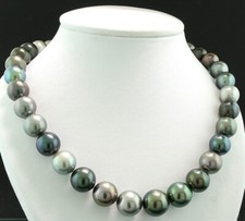 Multicolore Collier de Perles Tahitienne 11-14,5 MM Haut Lustre Valeur