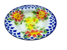 Vintage Porcelaine Émail Plat