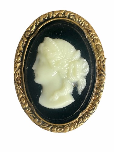 Broche vintage camée - camée, femme