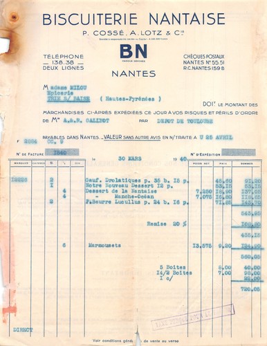 1940 biscuiterie nantaise - nantaise, p