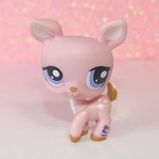 authentic LPS LITTLEST PETSHOP 1414 deer fawn biche faon daim hasbro