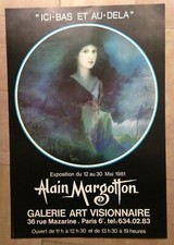 ALAIN MARGOTTON 1981 AFFICHE ANCIENNE ORIGINALE GALERIE ART VISIONNAIRE PARIS