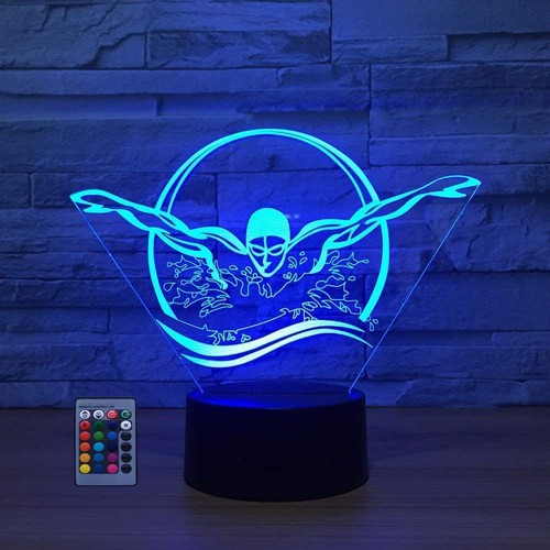 Illusion nager led lampes - 3d,