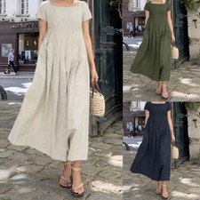 Robe Longue En Coton Et Lin