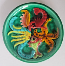 Ancienne assiette VALLAURIS en céramique, glaçure, Cerenne, circa 1950