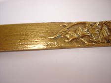 ouvre lettre coupe papier bronze art nouveau noisetier signé GA chenus