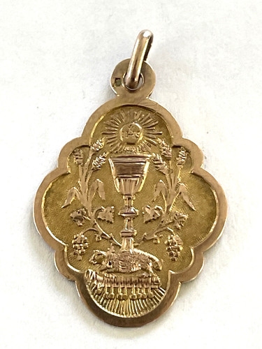 Ancien pendentif médaille - pendentif,