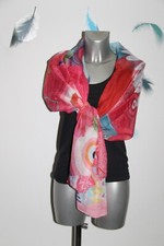 joli maxi foulard écharpe DESIGUAL 100 X 195 cms  EXCELLENT ÉTAT