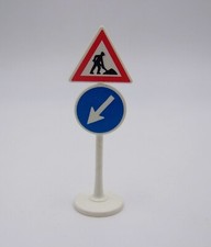 PLAYMOBIL (Q12116) CHANTIER - Panneaux de Signalisation Travaux & Support 3472
