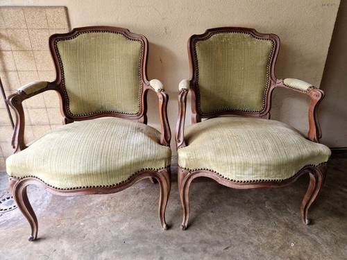 Paire fauteuils cabriolets - paire,