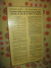 Ancienne PLAQUE SÉCURITÉ CONSIGNES TIRS DE MINES 50x32cm CIMENTS CHIRON SAVOIE