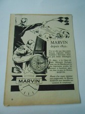 Publicité 1950 - Montre Marvin depuis 1850...