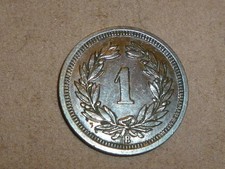 SUISSE 1 RAPPEN 1928 B PIECE DE MONNAIE EN CUIVRE  HELVETIA SWITZERLAND COIN
