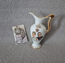 Pichet mini principauté Monaco Grace Kelly / Prince Rainier porcelaine Limoges