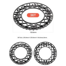 Plateau VTT avec protège chaîne en alliage d'aluminium pour 104BCD 34T 36T