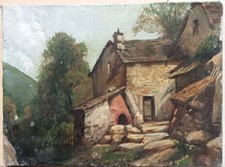 Tableau Ancien Huile Toile